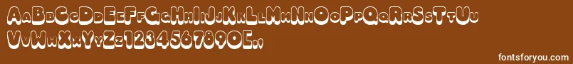 Hotdog Font – White Fonts on Brown Background
