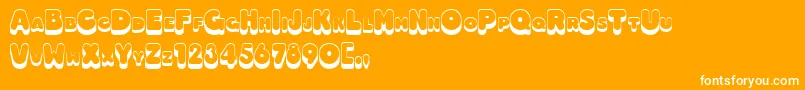 Hotdog Font – White Fonts on Orange Background