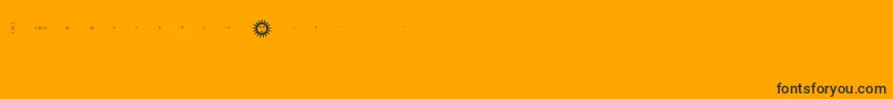 HildaSonnenscheinDingbats Font – Black Fonts on Orange Background