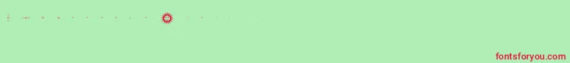 HildaSonnenscheinDingbats Font – Red Fonts on Green Background