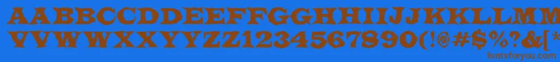 ALatinotitulbr Font – Brown Fonts on Blue Background