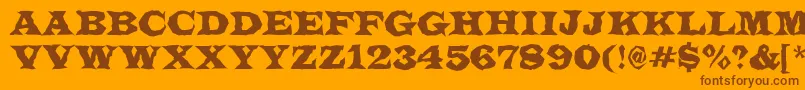 ALatinotitulbr Font – Brown Fonts on Orange Background