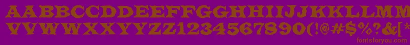 ALatinotitulbr Font – Brown Fonts on Purple Background
