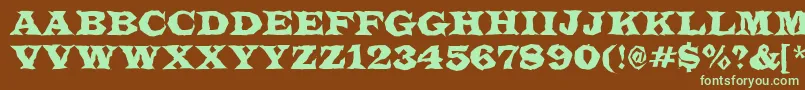 ALatinotitulbr Font – Green Fonts on Brown Background