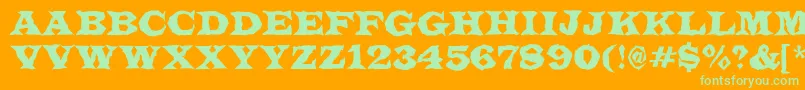 ALatinotitulbr Font – Green Fonts on Orange Background