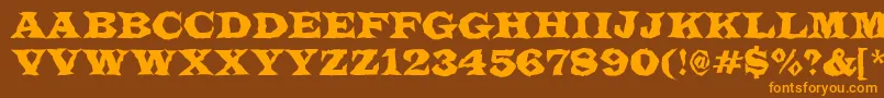 ALatinotitulbr Font – Orange Fonts on Brown Background