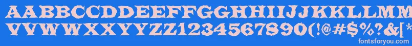 ALatinotitulbr Font – Pink Fonts on Blue Background