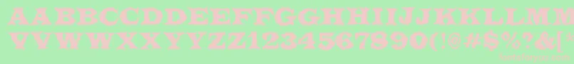 ALatinotitulbr-fontti – vaaleanpunaiset fontit vihreällä taustalla