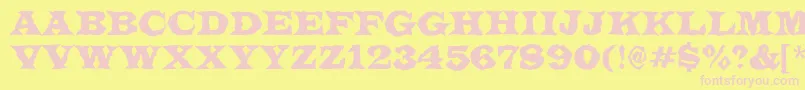 ALatinotitulbr Font – Pink Fonts on Yellow Background