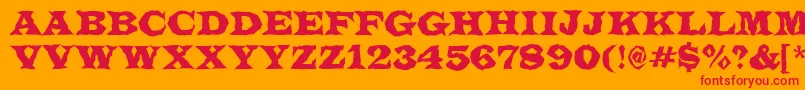 ALatinotitulbr Font – Red Fonts on Orange Background