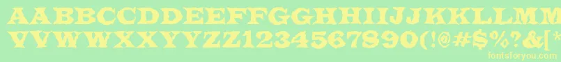 ALatinotitulbr Font – Yellow Fonts on Green Background