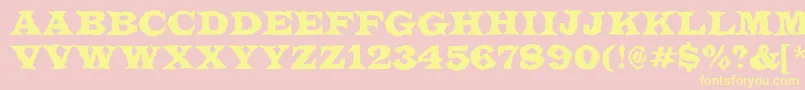 ALatinotitulbr Font – Yellow Fonts on Pink Background