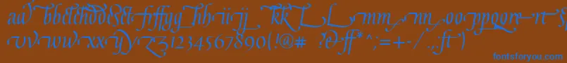 fuente GaiusLtRegularLigatures – Fuentes Azules Sobre Fondo Marrón