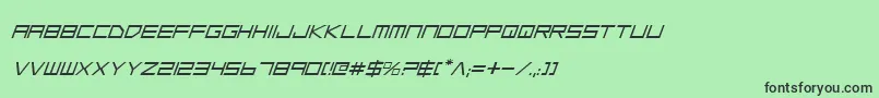 フォントLgsi – 緑の背景に黒い文字