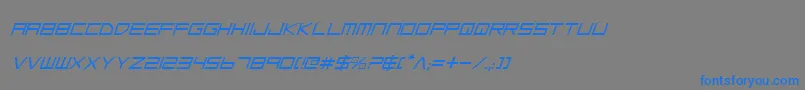 フォントLgsi – 灰色の背景に青い文字