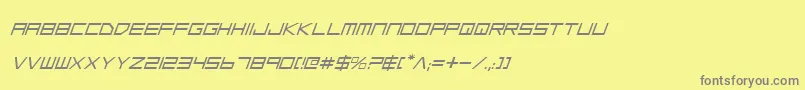 フォントLgsi – 黄色の背景に灰色の文字