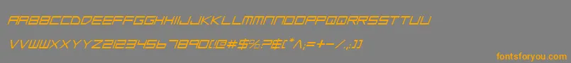 フォントLgsi – オレンジの文字は灰色の背景にあります。