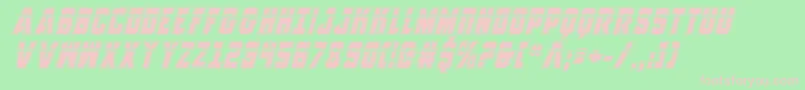 AnitllesLaserAcademyItalic Font – Pink Fonts on Green Background