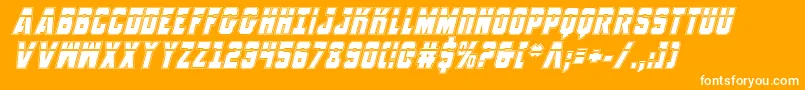 AnitllesLaserAcademyItalic Font – White Fonts on Orange Background