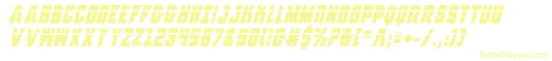 AnitllesLaserAcademyItalic Font – Yellow Fonts on White Background