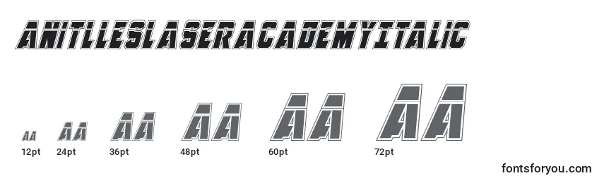 AnitllesLaserAcademyItalic Font Sizes