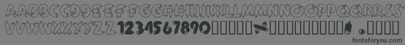 AlphaSausage Font – Black Fonts on Gray Background