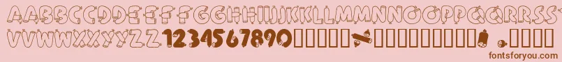 AlphaSausage Font – Brown Fonts on Pink Background