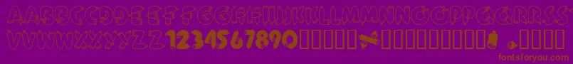 AlphaSausage Font – Brown Fonts on Purple Background