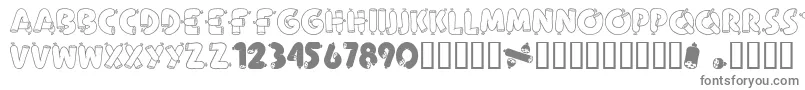 AlphaSausage Font – Gray Fonts on White Background