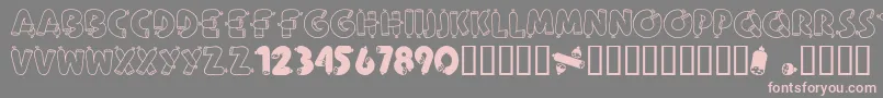 AlphaSausage Font – Pink Fonts on Gray Background