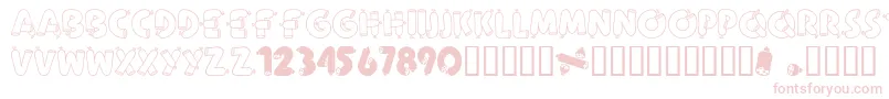 AlphaSausage Font – Pink Fonts on White Background