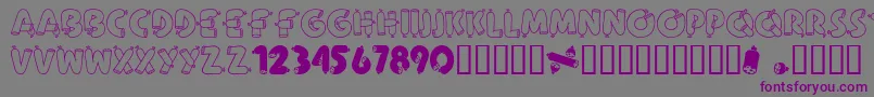 AlphaSausage Font – Purple Fonts on Gray Background