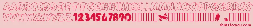 AlphaSausage Font – Red Fonts on Pink Background