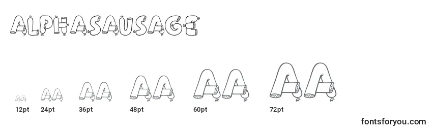 AlphaSausage Font Sizes