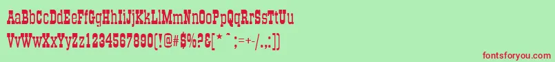 Oldtown Font – Red Fonts on Green Background