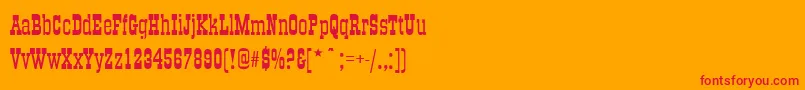 Oldtown Font – Red Fonts on Orange Background