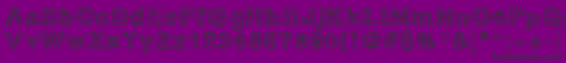 RhBrickhausProtoVertebra-Schriftart – Schwarze Schriften auf violettem Hintergrund