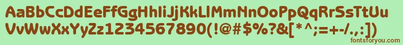 ExpressDecoGothicblackSsiBlack Font – Brown Fonts on Green Background