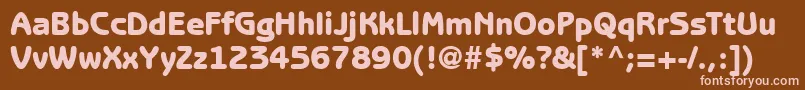 ExpressDecoGothicblackSsiBlack Font – Pink Fonts on Brown Background