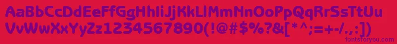 ExpressDecoGothicblackSsiBlack Font – Purple Fonts on Red Background