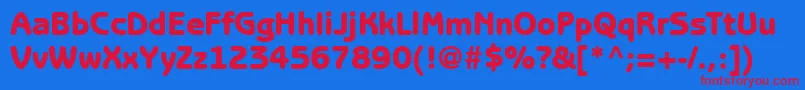 ExpressDecoGothicblackSsiBlack Font – Red Fonts on Blue Background