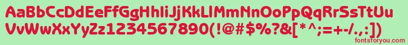 ExpressDecoGothicblackSsiBlack Font – Red Fonts on Green Background