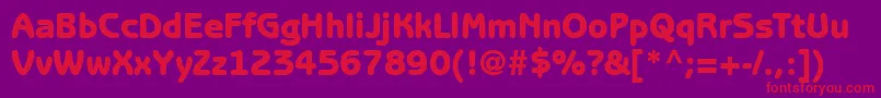 ExpressDecoGothicblackSsiBlack Font – Red Fonts on Purple Background