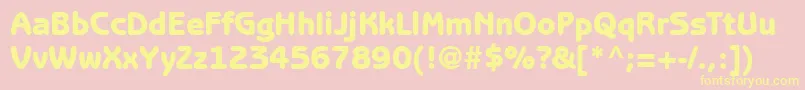 ExpressDecoGothicblackSsiBlack Font – Yellow Fonts on Pink Background