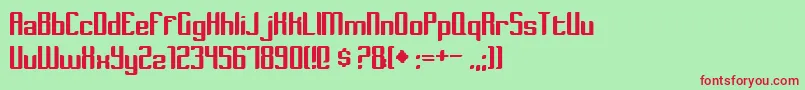 Dymeda Font – Red Fonts on Green Background