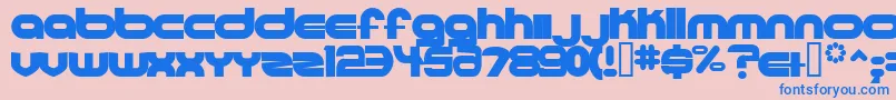 Ultraworld Font – Blue Fonts on Pink Background