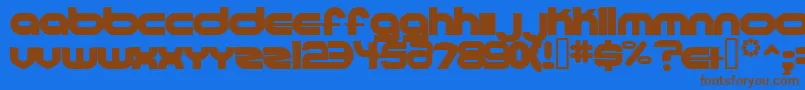 Ultraworld Font – Brown Fonts on Blue Background