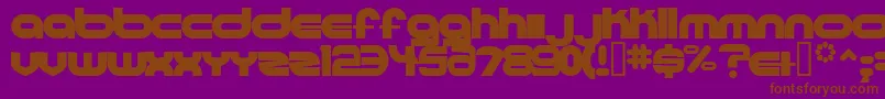 Ultraworld Font – Brown Fonts on Purple Background