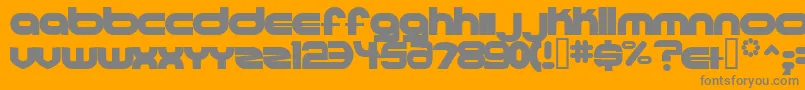 Ultraworld Font – Gray Fonts on Orange Background