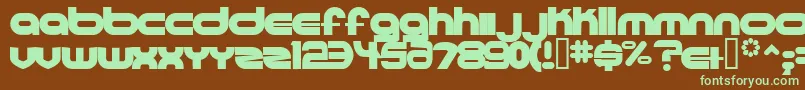 Ultraworld Font – Green Fonts on Brown Background